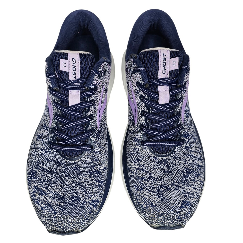 Brooks Ghost 11 Women Size 10 Navy Purple Running Shoes Low Top Sneaker - Picture 3 of 12